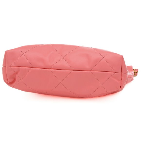 CHANEL 22 Small Chain Shoulder Bag Calfskin Pink AS3260 - Picture 8 of 9